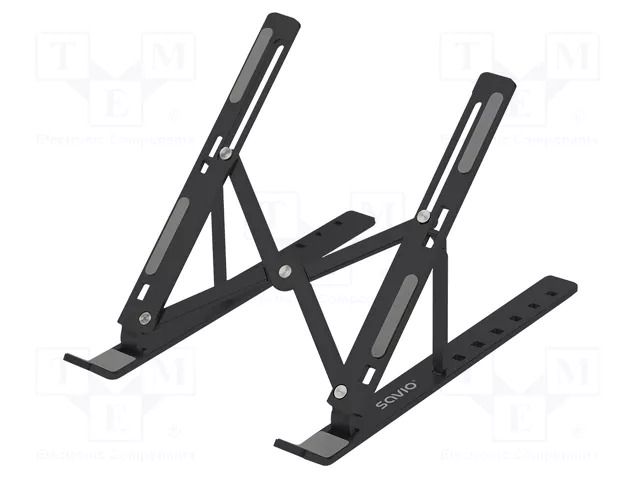 Stand; 18"; black; aluminium,rubber; 250x180x140mm; laptop,tablet SAVIO SAVPB-05