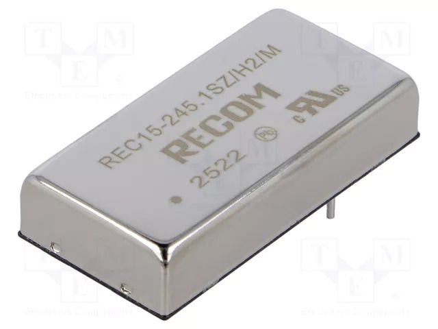 Converter: DC/DC; 15W; Uin: 9÷36VDC; Uout: 5.1VDC; Iout: 3A; 2"x1" RECOM REC15-245.1SZ/H2/M