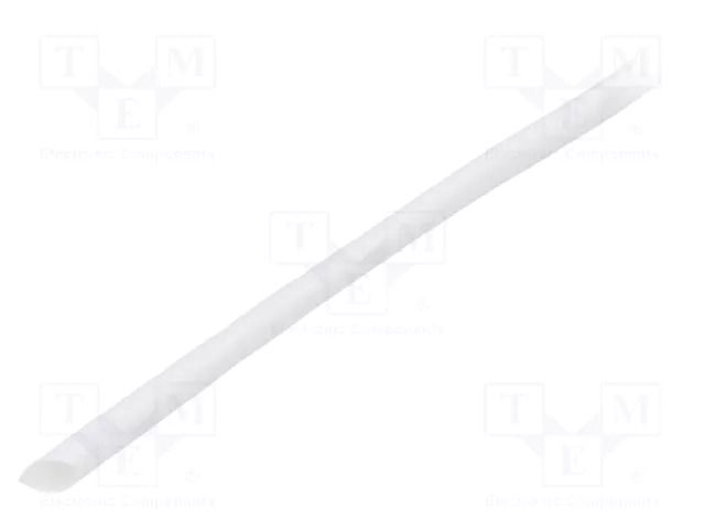 Heat shrink sleeve; glueless; 2: 1; 1.6mm; white; polyolefine; reel BM GROUP BMGBS016BBI