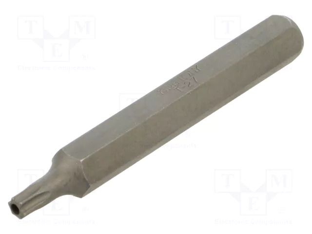 Screwdriver bit; Torx® with protection; T27H; Overall len: 80mm KING TONY KT-168027U