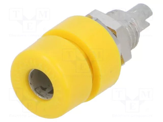 Connector: 4mm banana; socket; 32A; 30VAC; 60VDC; yellow; BIL 30 HIRSCHMANN T&M BIL30GE