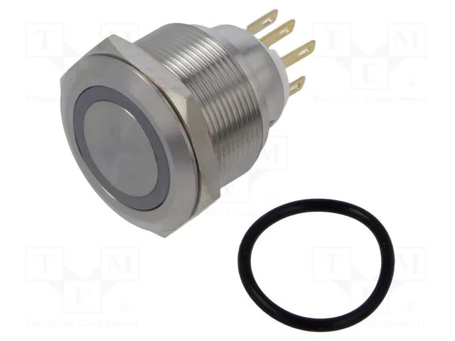 Switch: vandal resistant; Pos: 2; SPDT; 3A/220VAC; 5A/24VDC; IP65 ONPOW GQ25-L-11EJR12VS