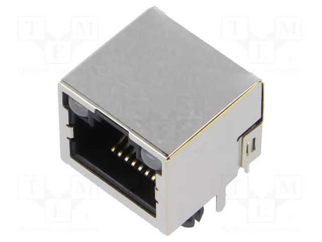 Connector: RJ45; socket; PIN: 8; shielded,with LED; 8p8c; THT ADAM TECH MTJ-88ARX1-FSM-LP