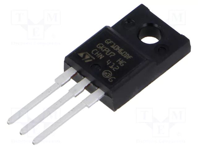 Transistor: IGBT; 600V; 10A; 30W; TO220FP STMicroelectronics STGF10H60DF