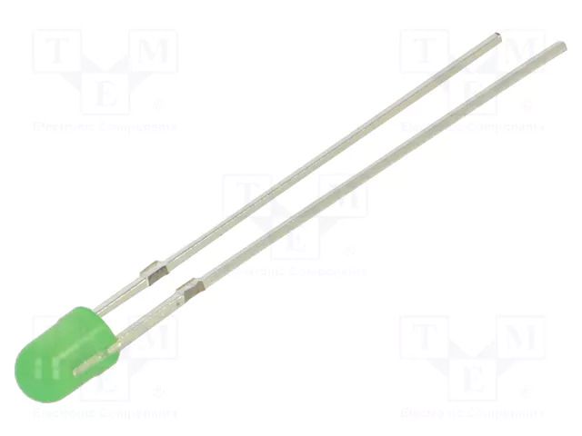 LED; yellow green; 3mm; 150÷220mcd; 40°; Front: convex; 2.1÷2.6VDC OPTOSUPPLY OSG8HA3C44A