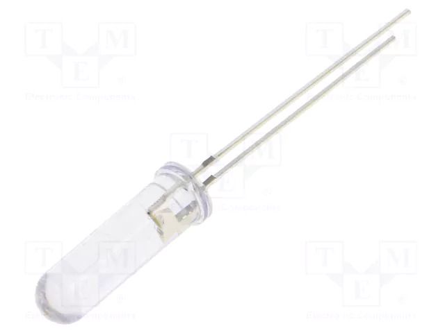 LED; white; 5mm; 2180÷3000mcd; 60°; Front: convex; 12VDC; -30÷85°C OPTOSUPPLY OSM54K6E61A-12V