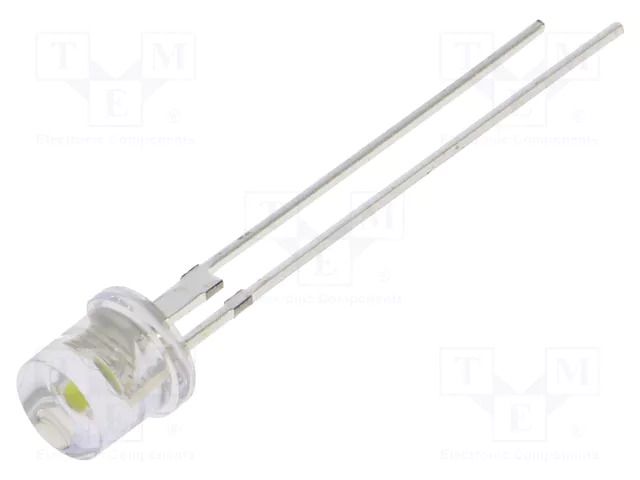 LED; white; 5mm; 10000÷12000mcd; 140°; Front: flat; 3.2÷3.6VDC OPTOSUPPLY OSW47L57E1P