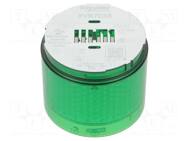 Module: light signaller; green; LED; 24VDC; 24VAC; IP66; Ø70x59.3mm SCHNEIDER ELECTRIC XVB7C53