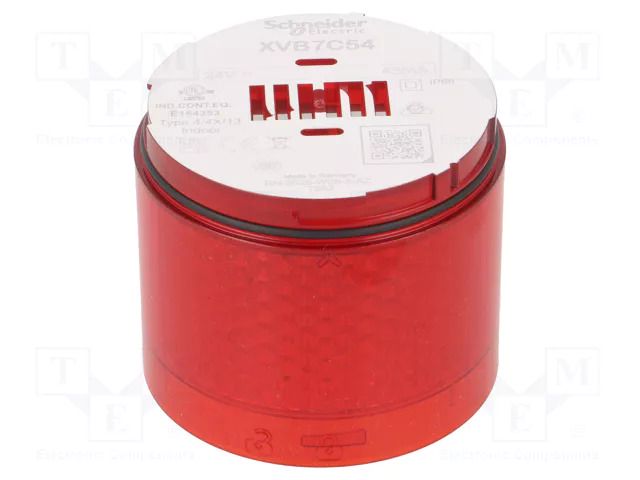 Automation module: light signaller; red; LED; 24VDC; 24VAC; IP66 SCHNEIDER ELECTRIC XVB7C54