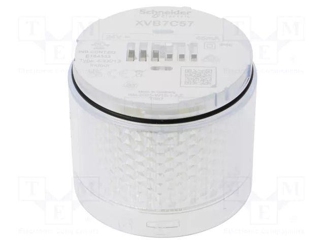 Automation module: light signaller; transparent; LED; 24VDC; IP66 SCHNEIDER ELECTRIC XVB7C57