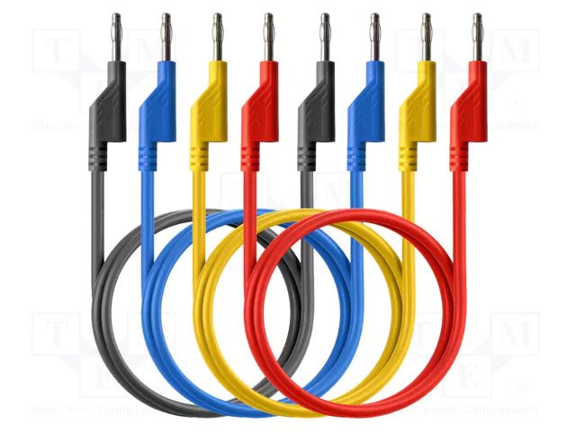Test leads; Umax: 50VAC,120VDC; Imax: 10A; Len: 0.5m; test leads x4 PEAKTECH PKT-P7047