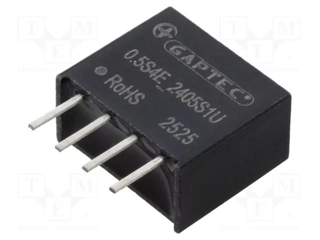 Converter: DC/DC; 500mW; Uin: 24VDC; Uout: 5VDC; Iout: 100mA; THT GAPTEC Electronic 0.5S4E-2405S1U