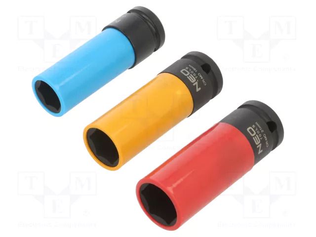 Socket-set; 6-angles,to wheels,socket spanner,impact; 1/2" NEO TOOLS NEO-12-350