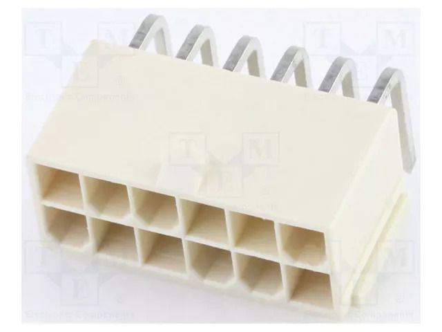 Connector: wire-board; socket; male; PIN: 12; Mini-Fit Jr; 13A; THT MOLEX MX-87427-1202