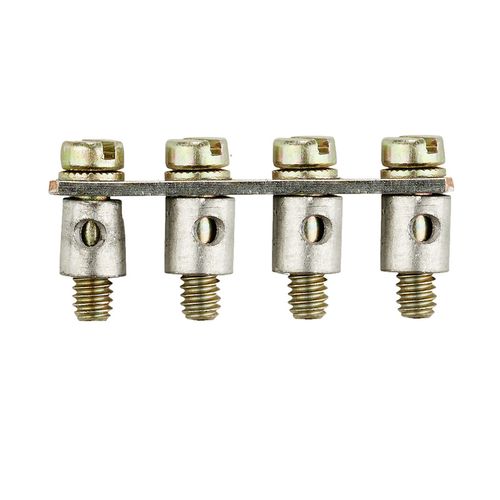 Cross-connector (terminal), when screwed in, Number of poles: 4, Pitch in mm: 6.10, Insulated: No, 24 A, grey Weidmuller 1312700000 04008190162122