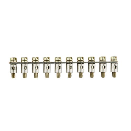 Cross-connector (terminal), when screwed in, Number of poles: 10, Pitch in mm: 6.00, Insulated: No, 24 A, grey Weidmuller 1313100000 04008190167622