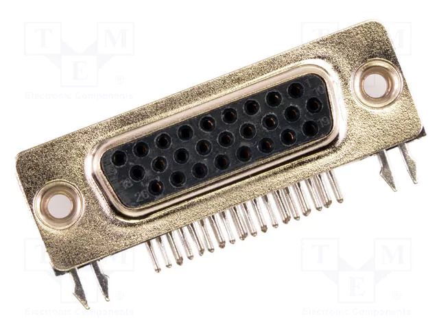 PIN: 26; female; THT; soldering; socket; angled MOLEX MX-173113-0134