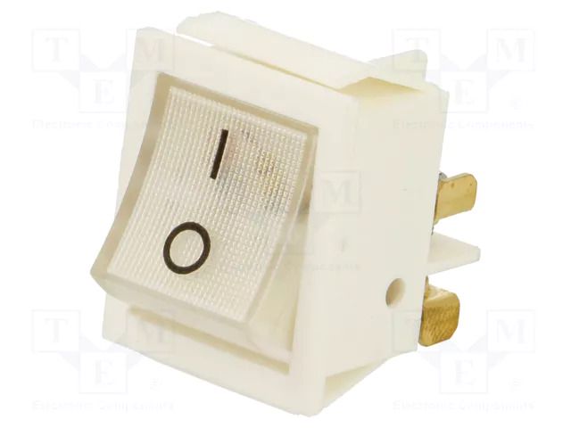 ROCKER; DPST; Pos: 2; OFF-ON; 16A/250VAC; transparent; neon lamp ORNO OR-AE-13179/W/W
