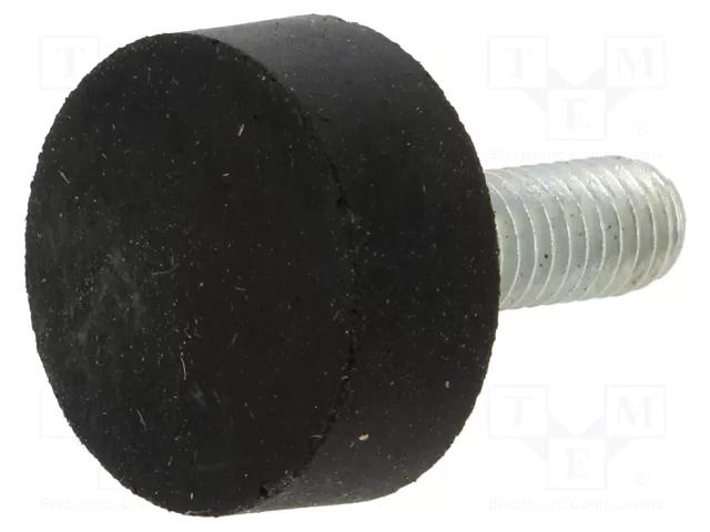 Vibroisolation foot; Ø: 20mm; Thread len: 18mm; steel; H: 8mm ELESA+GANTER EG-412719