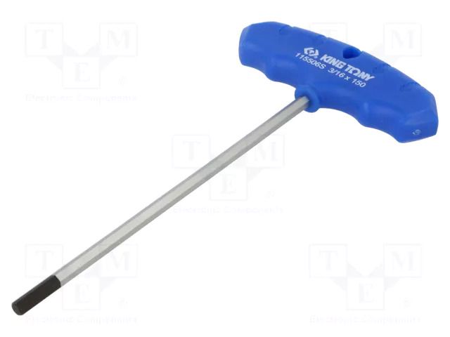Wrench; inch,hex key; HEX 3/16"; Overall len: 188mm; tool steel KING TONY KT-115506SR