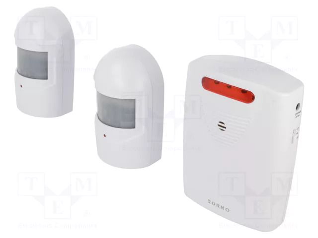 Wireless motion sensor; wall mount; IP44; 8m; 75°; Colour: white ORNO OR-MA-718