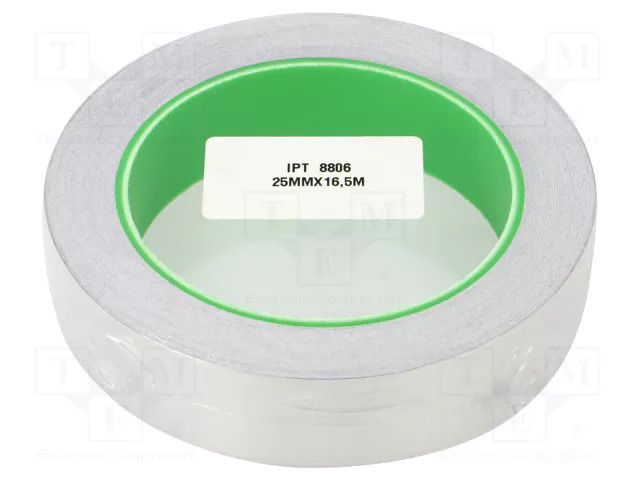 Tape: shielding; W: 25mm; L: 16.5m; Thk: 0.078mm; acrylic conductive IPT AL40C-25MM-16.5M