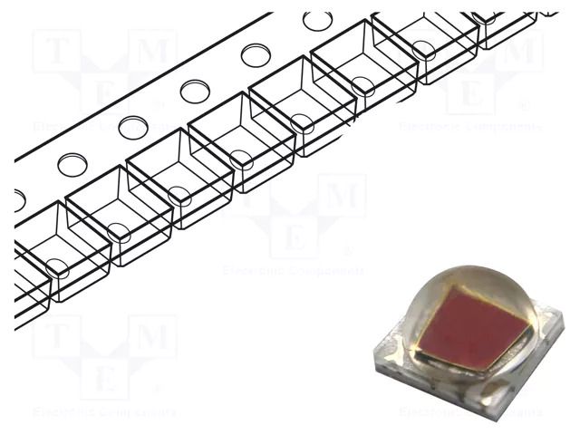 Power LED; 3535; cherry red; 120°; convex; 1.8÷2.2VDC; Pmax: 3W ProLight Opto PH2K-3MEE-HSD