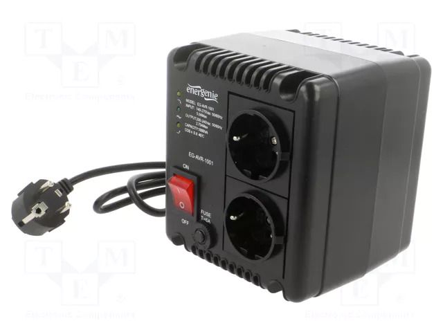 Automatic voltage stabiliser; Usup: 140÷270VAC; Uout: 220VAC EnerGenie EG-AVR-1001