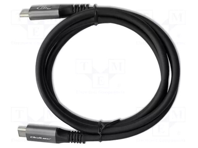 Cable; Thunderbolt 3,Thunderbolt 4,USB 4.0; 1m; 4K,8K; 40Gbps QOLTEC QOLTEC-50669