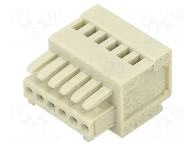 Connector: pluggable terminal block; plug; female; 733; 6A; tinned WAGO 733-106