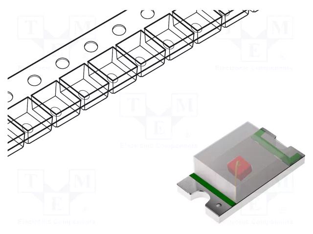 LED; red; SMD; 0603; 8÷65mcd; 1.6÷2.6VDC; 1.6x0.8x0.7mm; 140°; 5mA REFOND RF-RUB190TS-CA-B
