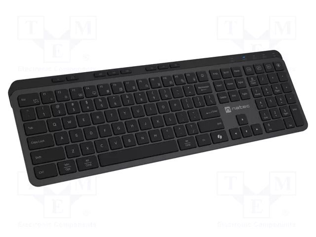 Keyboard; black; USB A; wireless,US layout; with LED; Len: 1.5m NATEC NKL-2316
