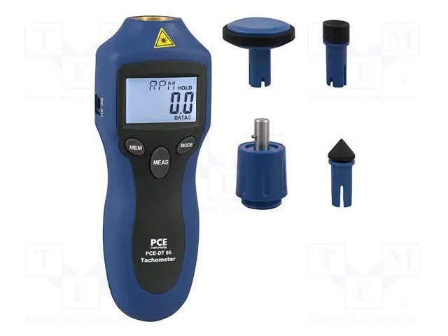 Tachometer; Resol: 0,1rpm @ 2÷9999,9rpm,1rpm @ 10000÷99999rpm PCE INSTRUMENTS PCE-DT65