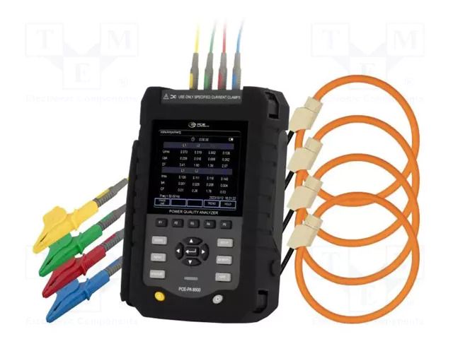 Meter: power quality analyser; LCD TFT 2,6"; VAC: 1÷1000V; 8GB PCE INSTRUMENTS PCE-PA8500HP