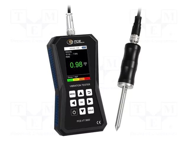 Vibrometer; Display: LCD 2,5"; 0÷3,9mm,0÷399,9m/s2,0÷399,9mm/s PCE INSTRUMENTS PCE-VT3800S