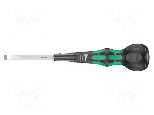 Screwdriver: standard; slot; 235mm; Kraftform Ball-Grip 1834 WERA WERA.05007900001