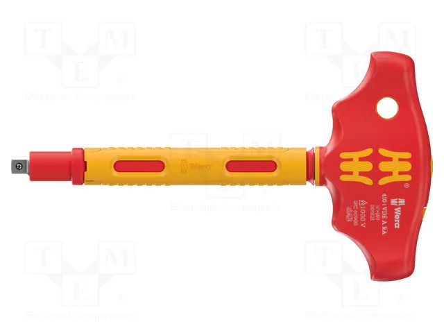 Handle for the key; 1/4"; insulated,holder T,with ratchet WERA WERA.05005121001