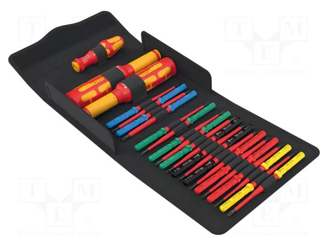 Kit: screwdrivers; insulated,slim; 1kVAC; Kraftform Kompakt VDE WERA WERA.05006633001