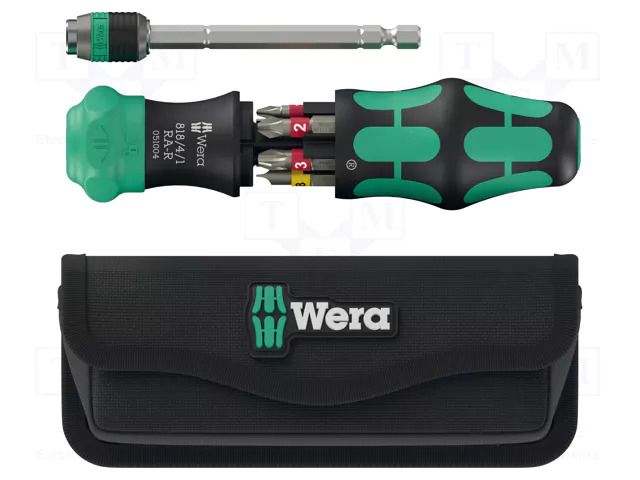Kit: screwdriver; Phillips,slot; Kraftform Kompakt 25; case WERA WERA.05051515001