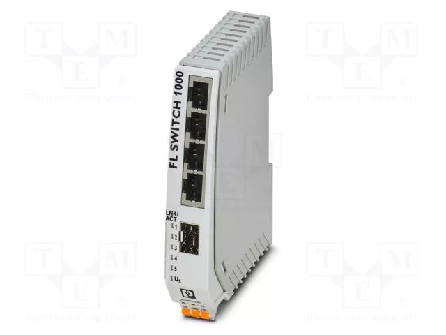 Switch Ethernet; unmanaged; Number of ports: 5; 9÷32VDC; IP30 PHOENIX CONTACT 1085173