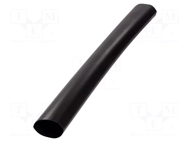 Heat shrink sleeve; glued; 95mm; L: 1m; black; Temp: -15÷125°C RADPOL RDK-95/25X1