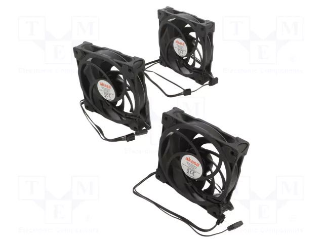 Fan: DC; axial; 12VDC; 120x120x25mm; 31.8dBA; HDB; 500÷2000rpm Akasa AK-FN108-KT03