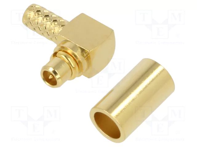 Plug; MMCX; male; angled 90°; 50Ω; RG174,RG188,RG316; for cable NINIGI MMCX-011