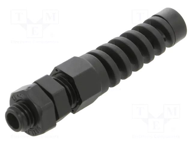 Cable gland; with strain relief; M8; 1.25; IP68; polyamide; black TAKACHI TKC-RSP8-4B