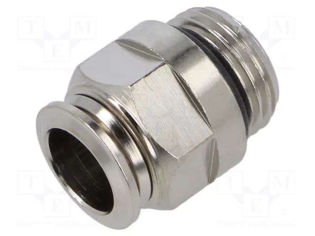 Push-in fitting; straight; -0.99÷20bar; nickel plated brass AIGNEP 57020-14-1/2