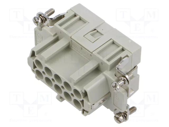 Connector: HDC; contact insert; female; CSE; PIN: 10; 16A; 600V ILME CSEF10