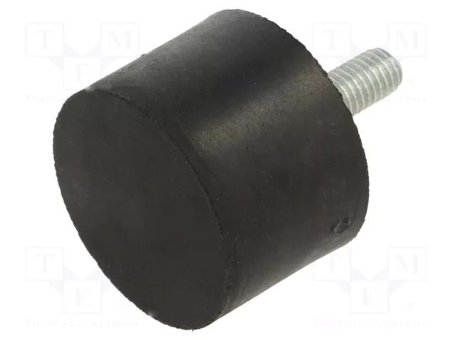 Vibroisolation foot; Ø: 40mm; Thread len: 23mm; steel; H: 28mm ELESA+GANTER EG-415435