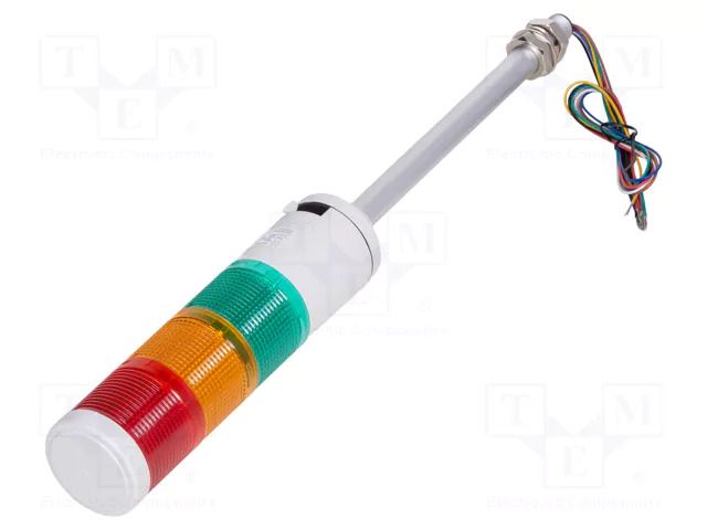 Signalling column; red/amber/green; LED; 24VDC; IP54; QTG60; ABS QLIGHT QTG60LBZ324RAG