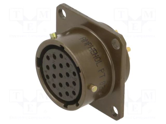 Connector: circular; socket; female; PT/451; 7.5A; 600V; PIN: 19 AMPHENOL PT02A1419S