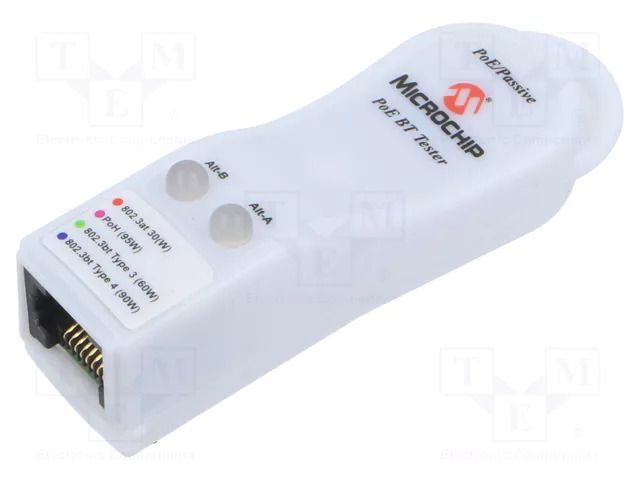 PoE analyser; Ch: 1; 1Gbps; Standard: IEEE 802.3af/at; indoor MICROCHIP TECHNOLOGY PD-AFATBT-TESTER